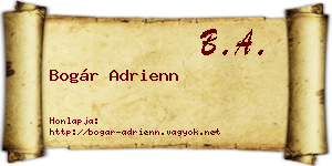 Bogár Adrienn névjegykártya