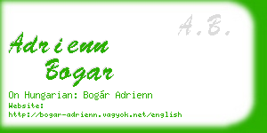 adrienn bogar business card